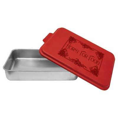 Horny for Food - Aluminum Cake Pan with Lid