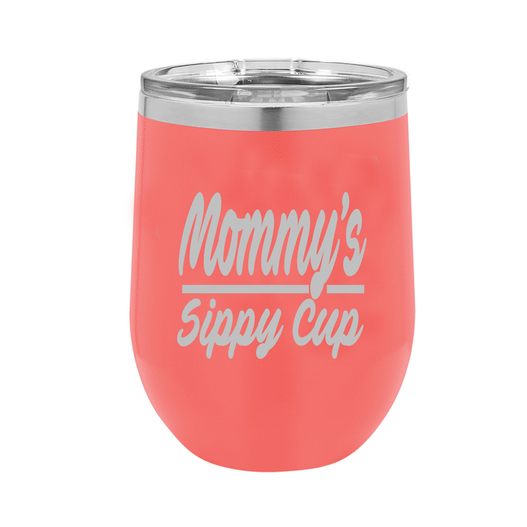 Mommy's Sippy Cup - Polar Camel Wine Tumbler with Lid