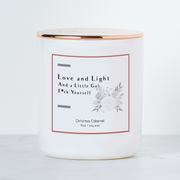 Love  and Light & A Little Go F*ck Yourself - Holiday Scented Soy Candle - Christmas Cabernet