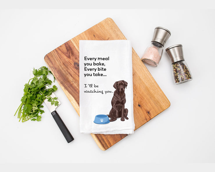 Labrador Retriever Dog Breed "Every Meal" Kitchen Tea Towel - Flour Sack Cotton Kitchen Towel