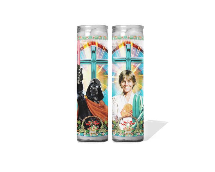 Luke Skywalker and Darth Vader Celebrity Prayer Candle Set - Star Wars