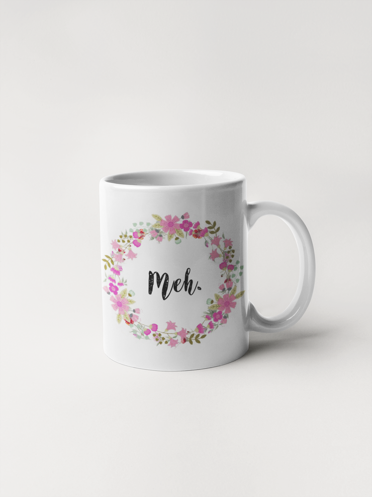 MEH - Floral Delicate and Fancy Coffee Mug for Non-Morning People