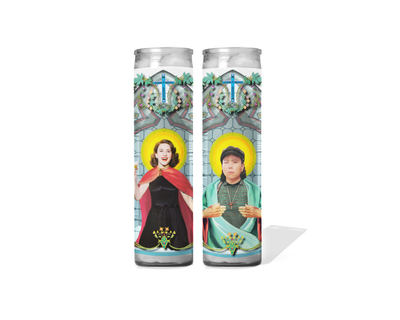 Midge and Susie Celebrity Prayer Candle Set of 2 - The Marvelous Mrs. Maisel