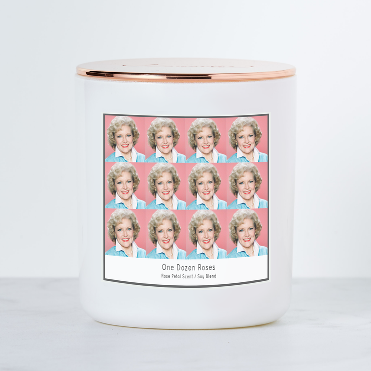 One Dozen Roses - Golden Girls Rose Nylund - Luxe Scented Soy Candle - Rose Petal Gelato