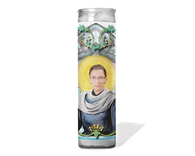 Candles For Ruth Ruth Bader Ginsburg Celebrity Prayer Candle – Calm Down Caren