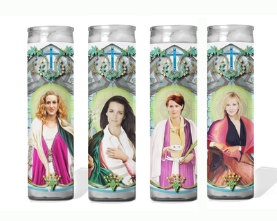 Sex and the City Set of 4 Celebrity Prayer Candles - Carrie, Samantha, Charlotte & Miranda