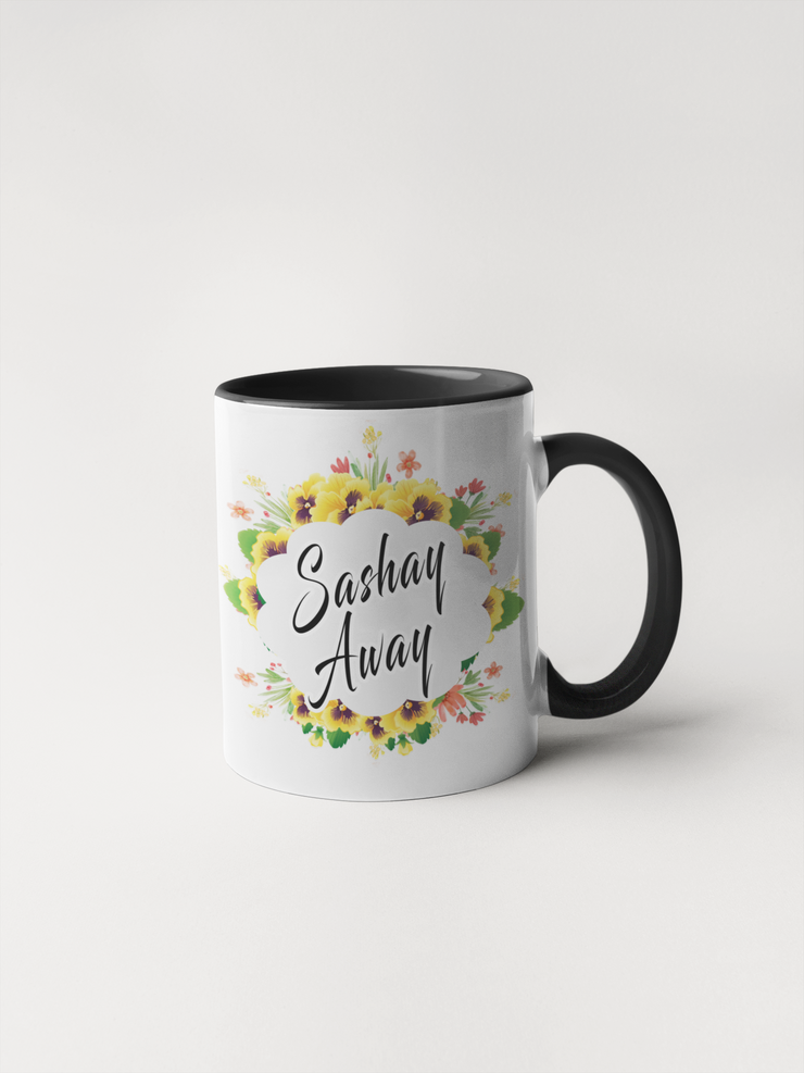 Sashay Away Coffee Mug - Floral Fancy and Delicate