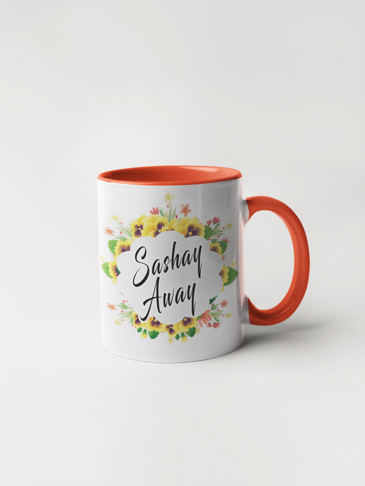 Sashay Away Coffee Mug - Floral Fancy and Delicate