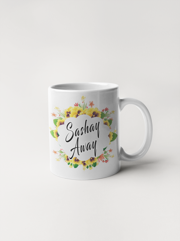 Sashay Away Coffee Mug - Floral Fancy and Delicate