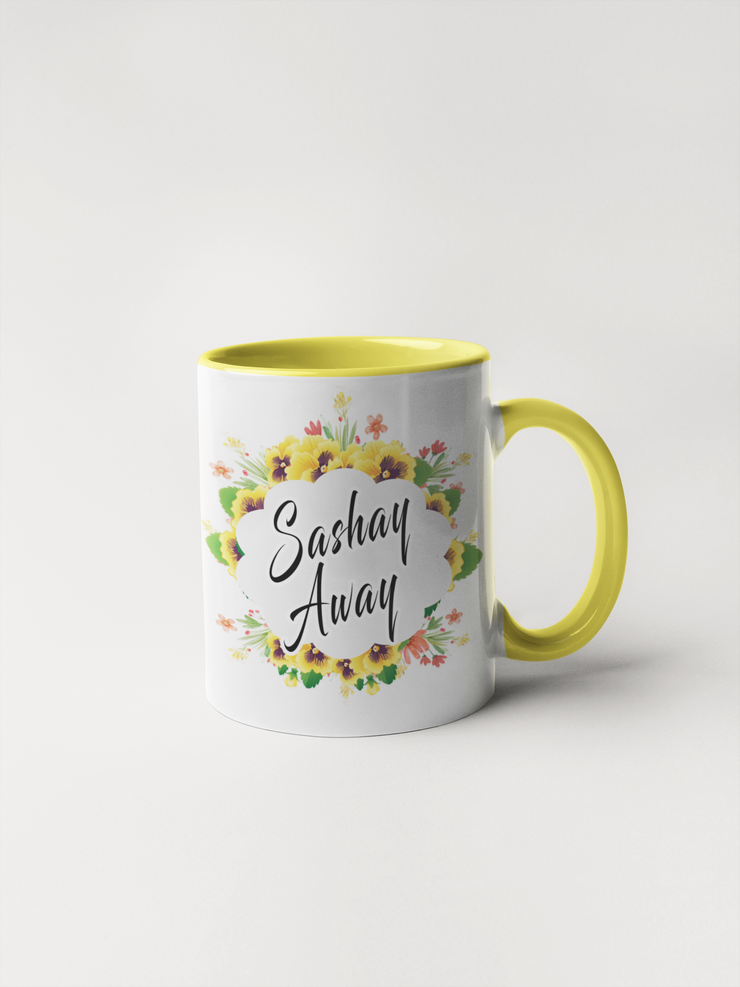 Sashay Away Coffee Mug - Floral Fancy and Delicate