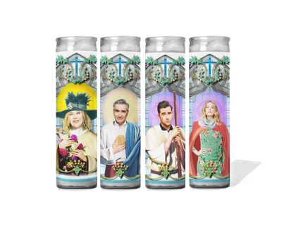 Schitt's Creek Celebrity Prayer Candle Set of 4 - Moira, Johnny, David and Alexis