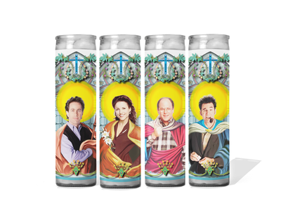 Seinfeld Set of 4 Celebrity Prayer Candles - Jerry Elaine George and Kramer