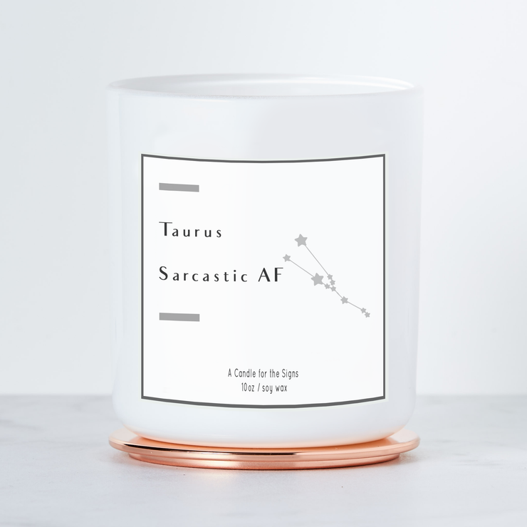 Taurus - Sarcastic AF - Luxe Scented Soy Candle - Black Raspberry Vanilla