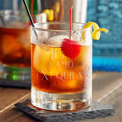 Te: Amo / Te: Quila - 10oz Straight-Up Rocks Glass