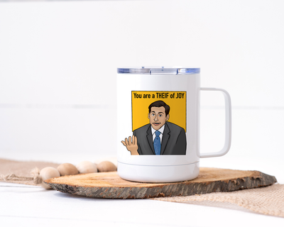 Michael Scott - You Are a Thief of Joy Stainless Steel Travel Mug - The Office