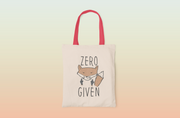 Zero Fucks Canvas Tote Bag