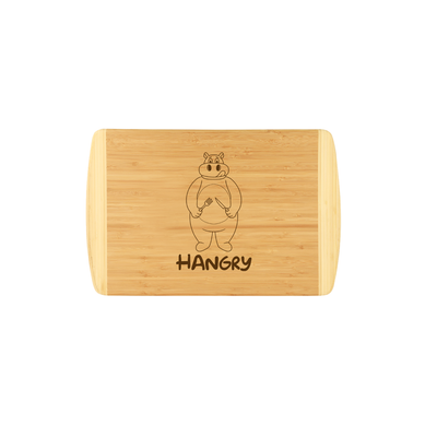 Hangry Hippo - Large Bamboo Cutting Board