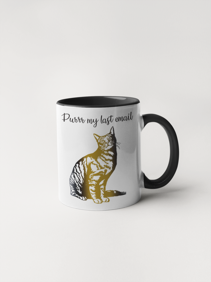 Purrr My Last Email - Cat Coffee Mug