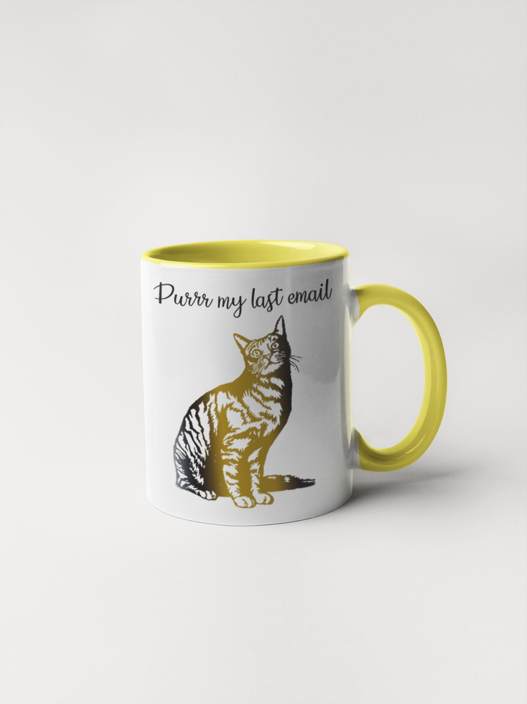 Purrr My Last Email - Cat Coffee Mug