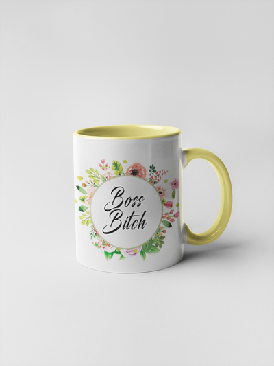 Boss Bitch Mug - Floral Fancy and Delicate