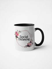 Social Distancing Floral Coffee Mug