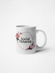 Social Distancing Floral Coffee Mug