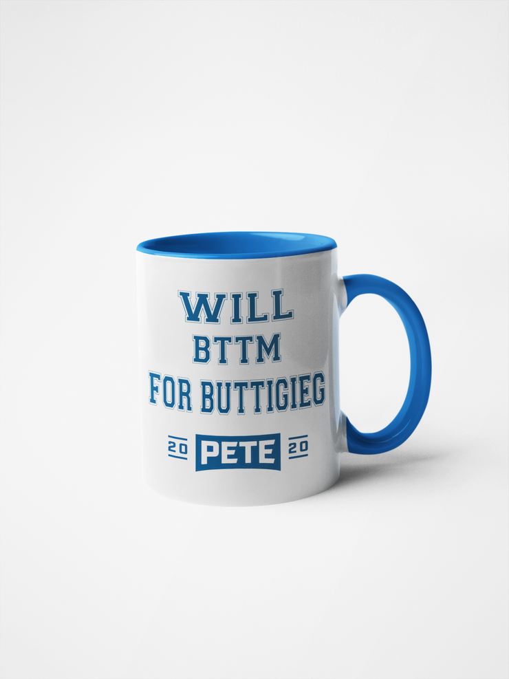 Will Bttm For Buttigieg Mug - Pete 2020