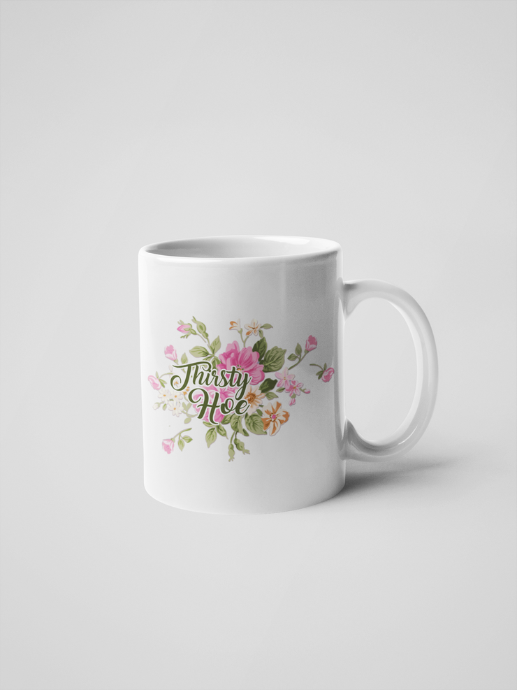 Thirsty Hoe Mug - Floral, Delicate and Fancy