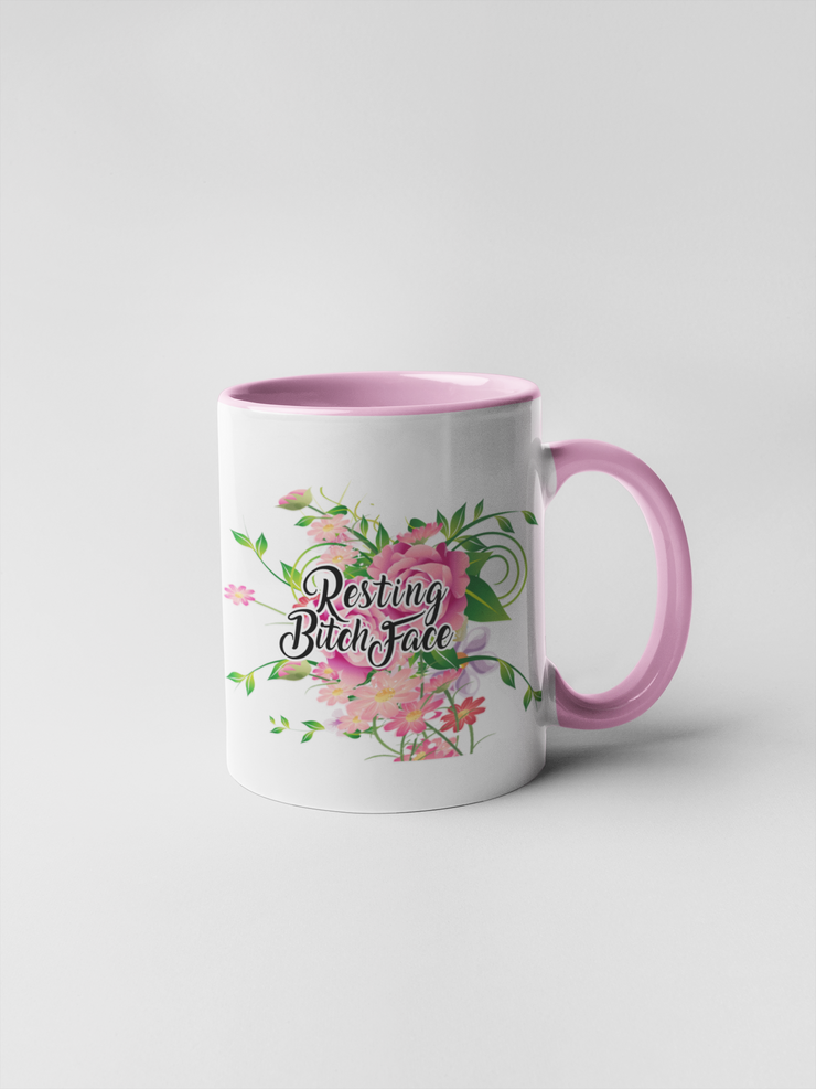 Resting Bitch Face - Floral Delicate and Fancy Coffee Mug