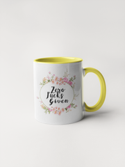 Zero Fucks Given - Floral Delicate and Fancy Coffee Mug