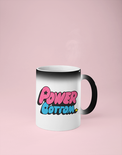 Power Bottom Color Changing Mug - Reveals Secret Message w/ Hot Water - Adult/Gay Humor