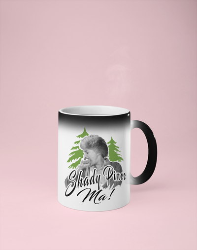 Shady Pines Ma - Golden Girls Color Changing Mug - Reveals Secret Message w/ Hot Water