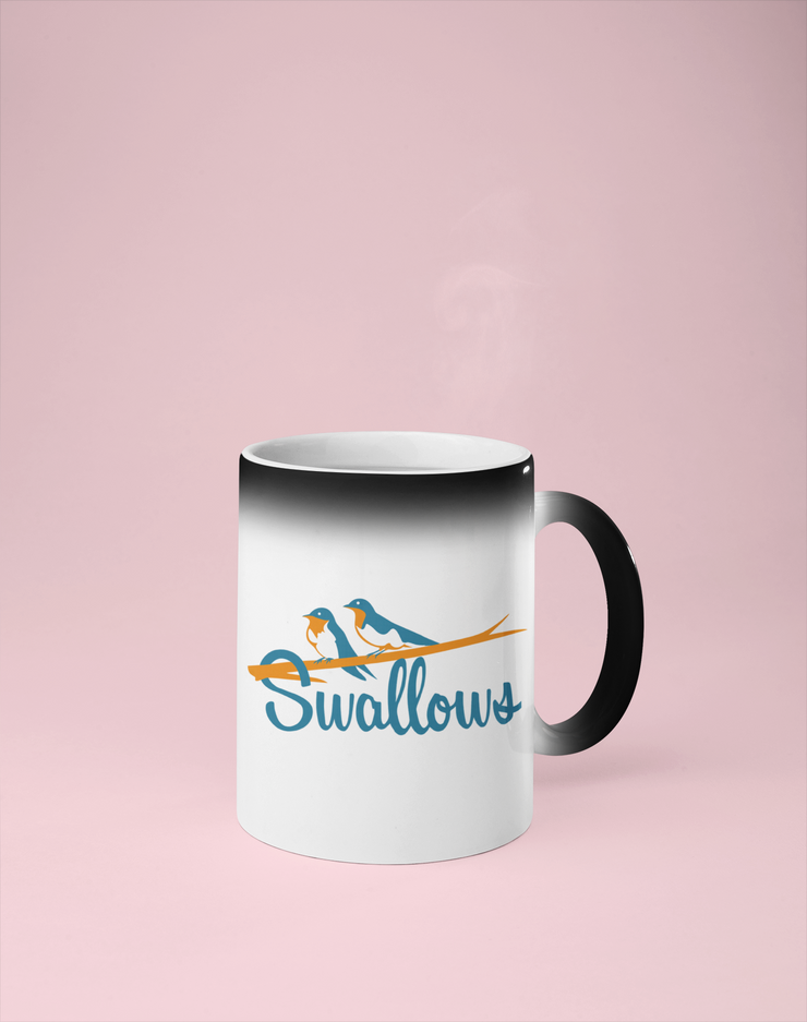 Swallows - Color Changing Mug - Reveals Secret Message w/ Hot Water - Adult Humor