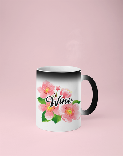 Wino - Floral Color Changing Mug - Reveals Secret Message w/ Hot Water