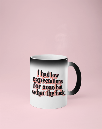 I Had Low Expectations for 2020 But What the Fuck Color Changing Mug - Reveals Secret Message w/ Hot Water