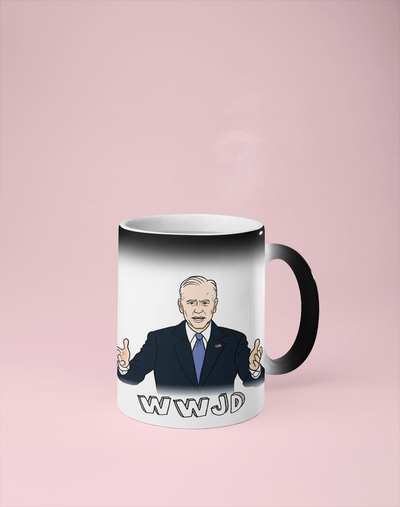 WWJD - Joe Biden Color Changing Mug - Reveals Secret Message w/ Hot Water