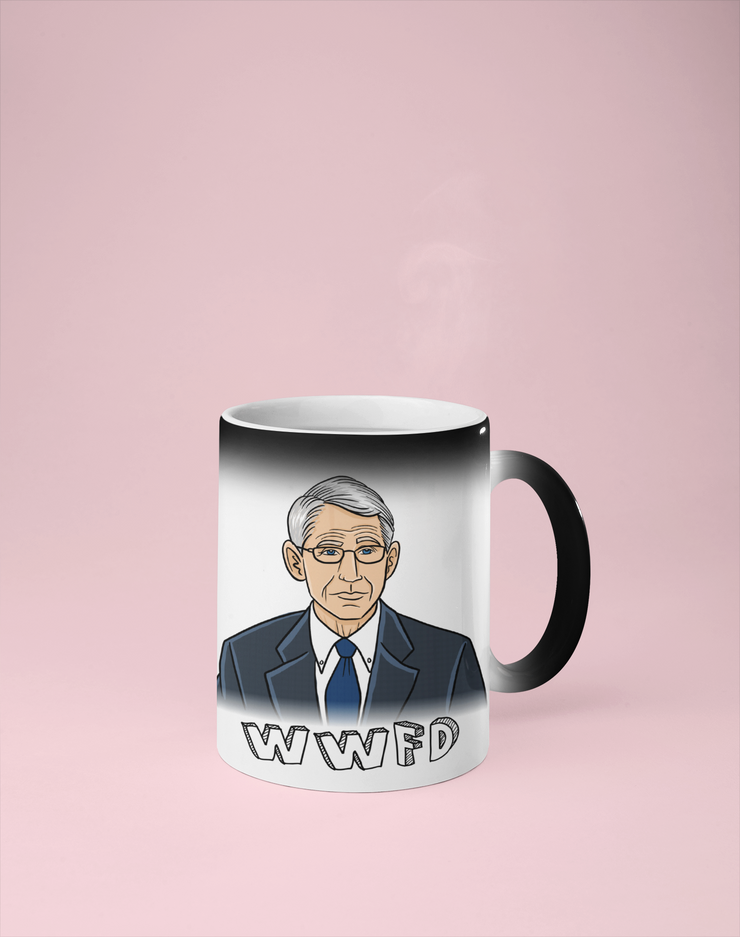 WWFD - Dr. Anthony Fauci Color Changing Mug - Reveals Secret Message w/ Hot Water