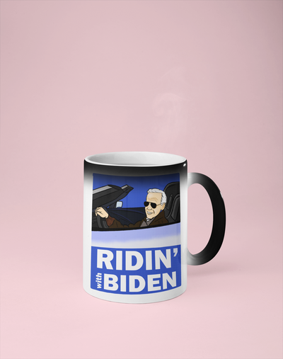 Ridin' with Biden - Biden/Harris Color Changing Mug - Reveals Secret Message w/ Hot Water