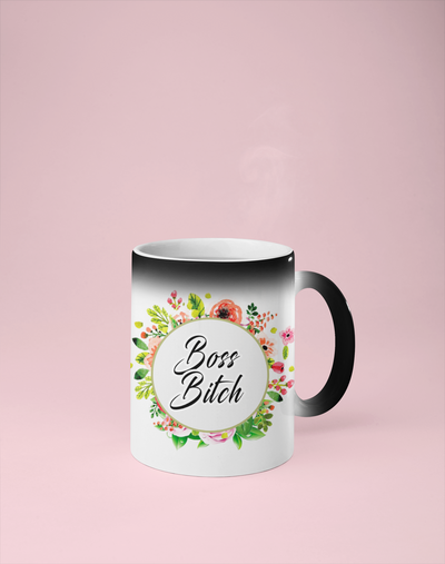Boss Bitch Color Changing Mug - Reveals Secret Message w/ Hot Water