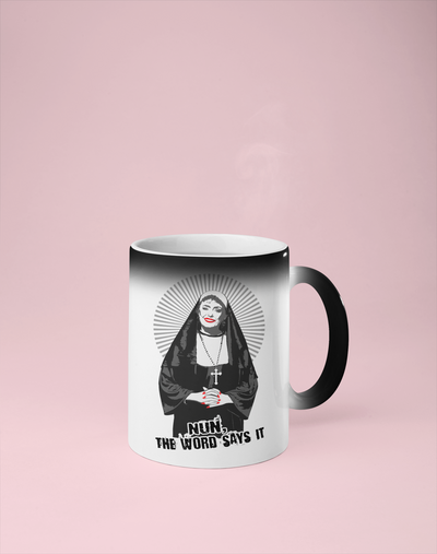 Golden Girls Blanche - Nun the Word Says It Color Changing Mug - Reveals Secret Message w/ Hot Water
