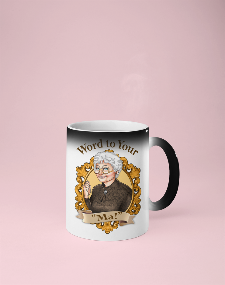 Golden Girls Sophia - Word to Your Ma Color Changing Mug - Reveals Secret Message w/ Hot Water