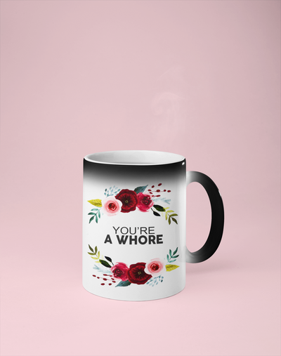 You're A Whore Color Changing Mug - Reveals Secret Message w/ Hot Water