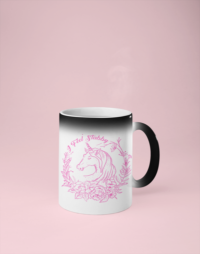 I Feel Stabby - Unicorn Color Changing Mug - Reveals Secret Message w/ Hot Water