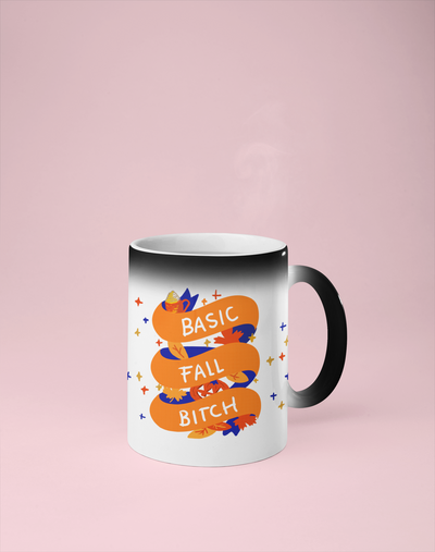 Basic Fall Bitch Color Changing Mug - Reveals Secret Message w/ Hot Water