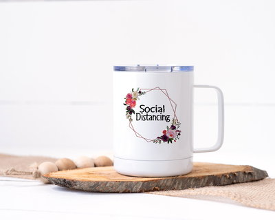 Social Distancing Stainless Steel Travel Mug