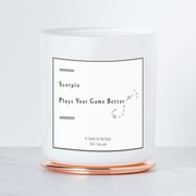 Scorpio - Plays Your Game Better - Luxe Scented Soy Candle - Grapefruit & Mint