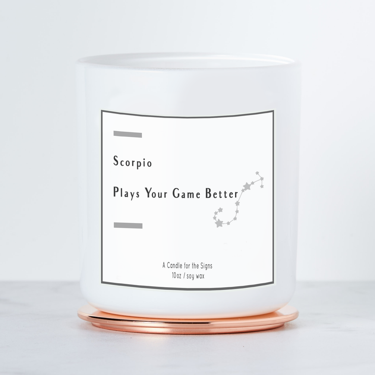 Scorpio - Plays Your Game Better - Luxe Scented Soy Candle - Grapefruit & Mint