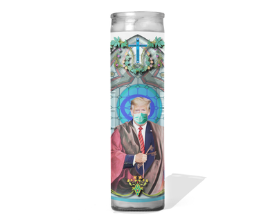 President Donald Trump with Surgical Mask Prayer Candle