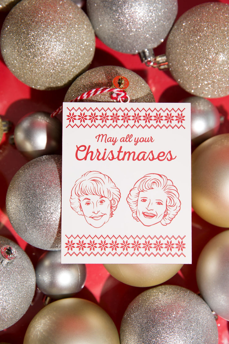 May All Your Christmases Be White - Golden Girls - Acrylic Christmas Ornament