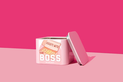 Biscuits with the Boss - Ted Lasso Inspired Candle Hand Poured into Pink Tin